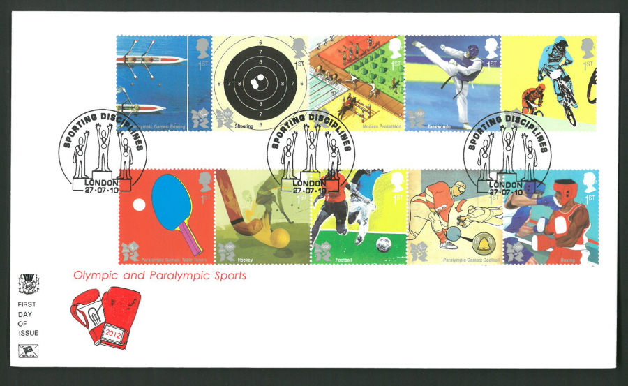 2010 Stuart F D C Olympics ( Winners ) London Postmark