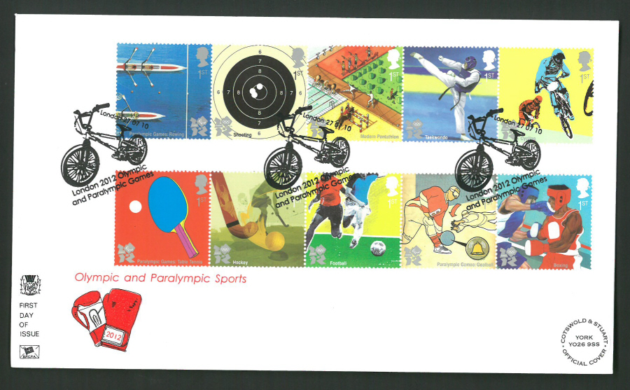 2010 Stuart F D C Olympics London 2012 Olympic & Paralympic Games Postmark