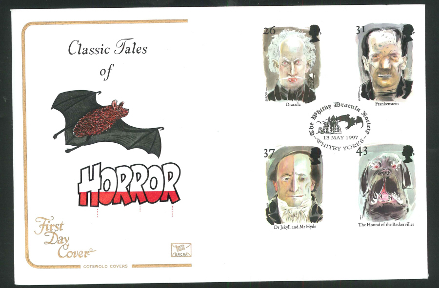 1997 Horror FDC Dracula Whitby Handstamp