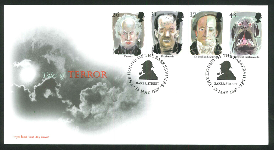 1997 Horror FDC Baker Street Sherlock Holmes Handstamp