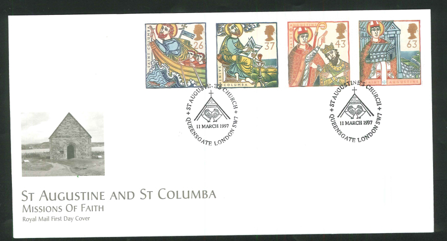 1997 Missions of Faith FDC Queensgate Handstamp