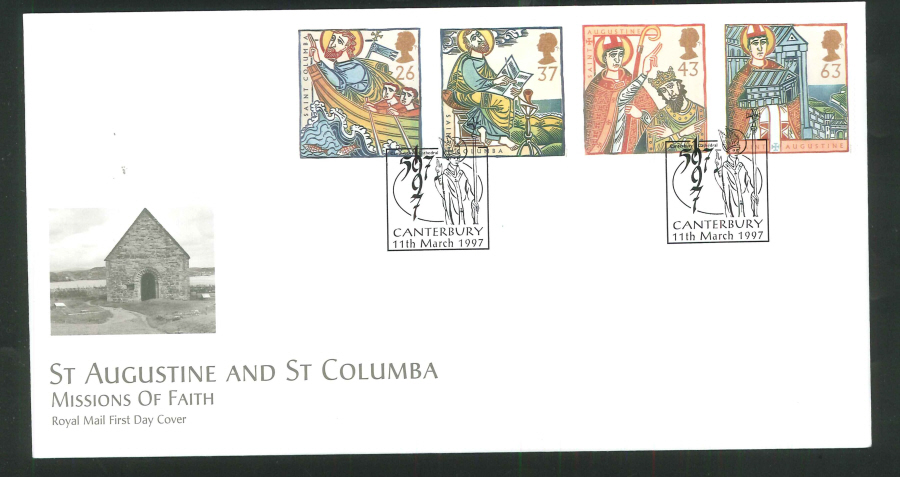 1997 Missions of Faith FDC Canterbury Handstamp