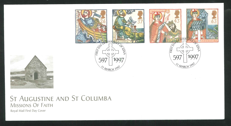 1997 Missions of Faith FDC F D I Isle of Iona Handstamp