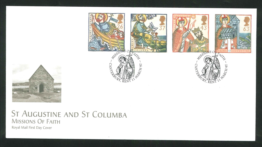1997 Missions of Faith FDC Faith Canterbury Handstamp - Click Image to Close