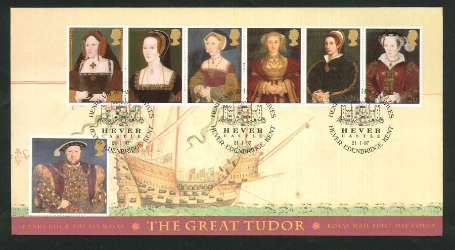 1997 Tudor FDC Hever Castle Handstamp