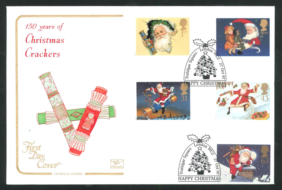 1997 Christmas Trafalgar Square London Handstamp