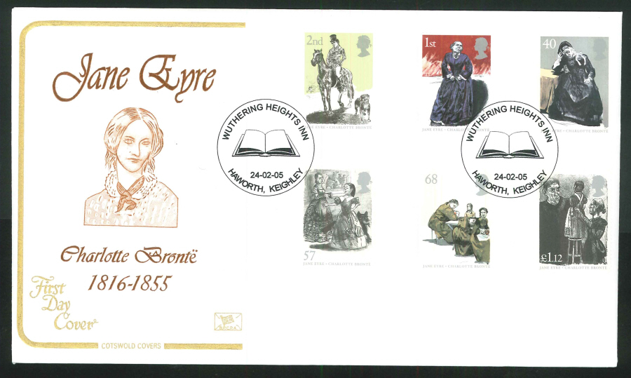 2005 Jane Eyre Set FDC Haworth Handstamp