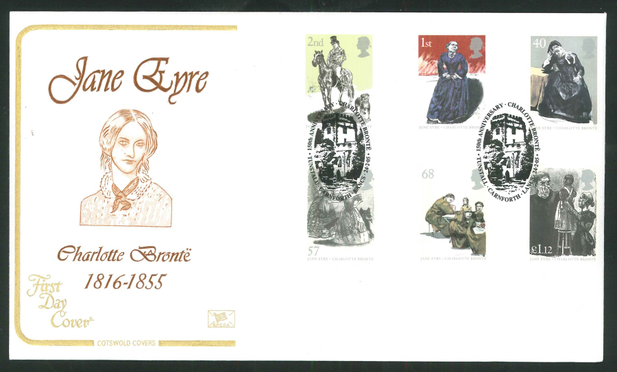 2005 Jane Eyre Set FDC Tunstall,Carnforth Handstamp