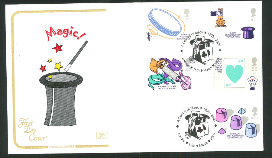 2005 Magic FDC Century of Magic London Handstamp