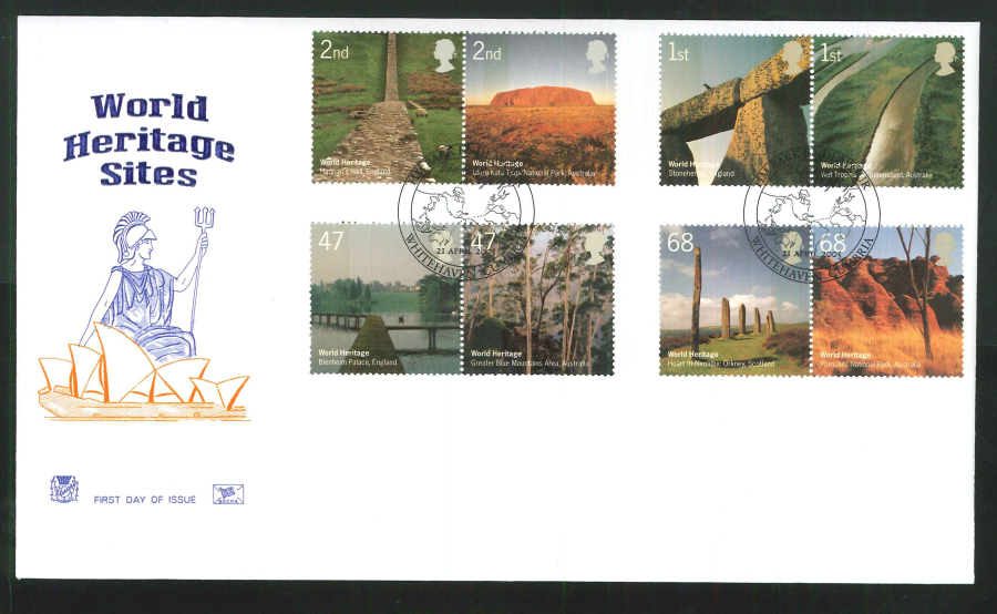 2005 World Heritage FDC Whitehaven Handstamp - Click Image to Close