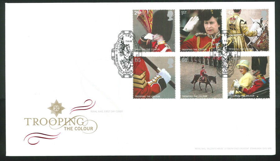 2005 Trooping of Colour Set FDC Horse Guards AvHandstamp - Click Image to Close
