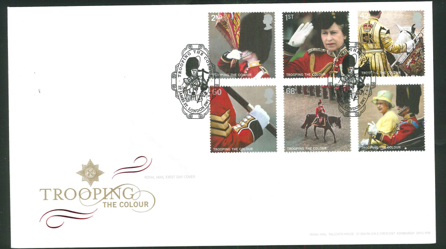 2005 Trooping of Colour Set FDC St James St London Handstamp