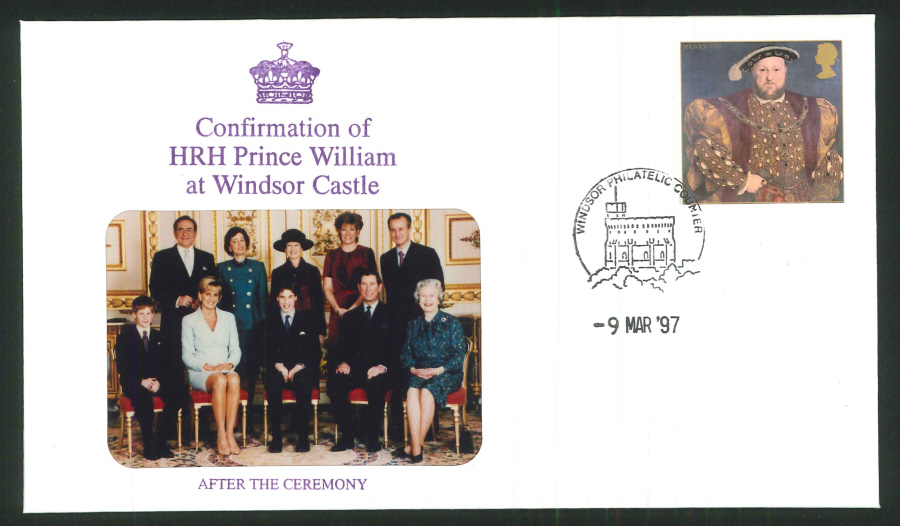 1997 - Confirmation of Prince William Commemorative Cover - Windsor Postmark