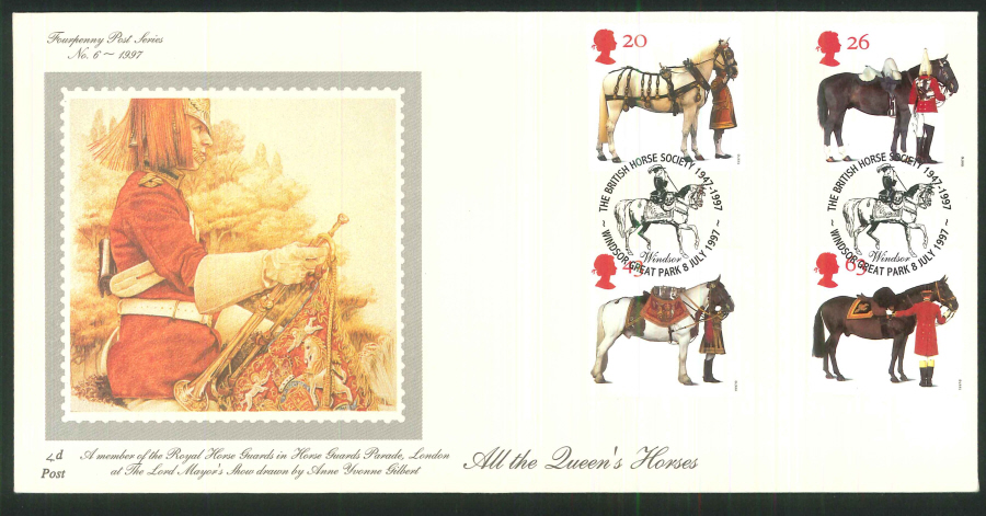 1997 - All the Queen's Horses First Day Cover - Windsor Great Park Postmark - Click Image to Close