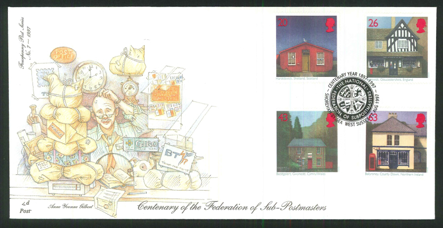 1997 - Centenary of the Federation of Sub Postmasters, Shoreham by Sea Postmark - Click Image to Close