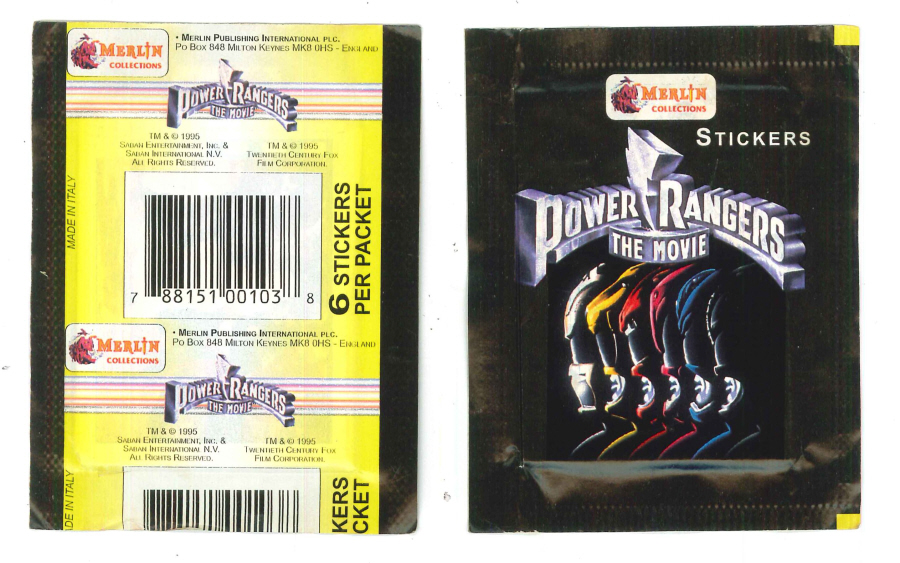 Merlin - Power Rangers The Movie Stickers 10 Packs