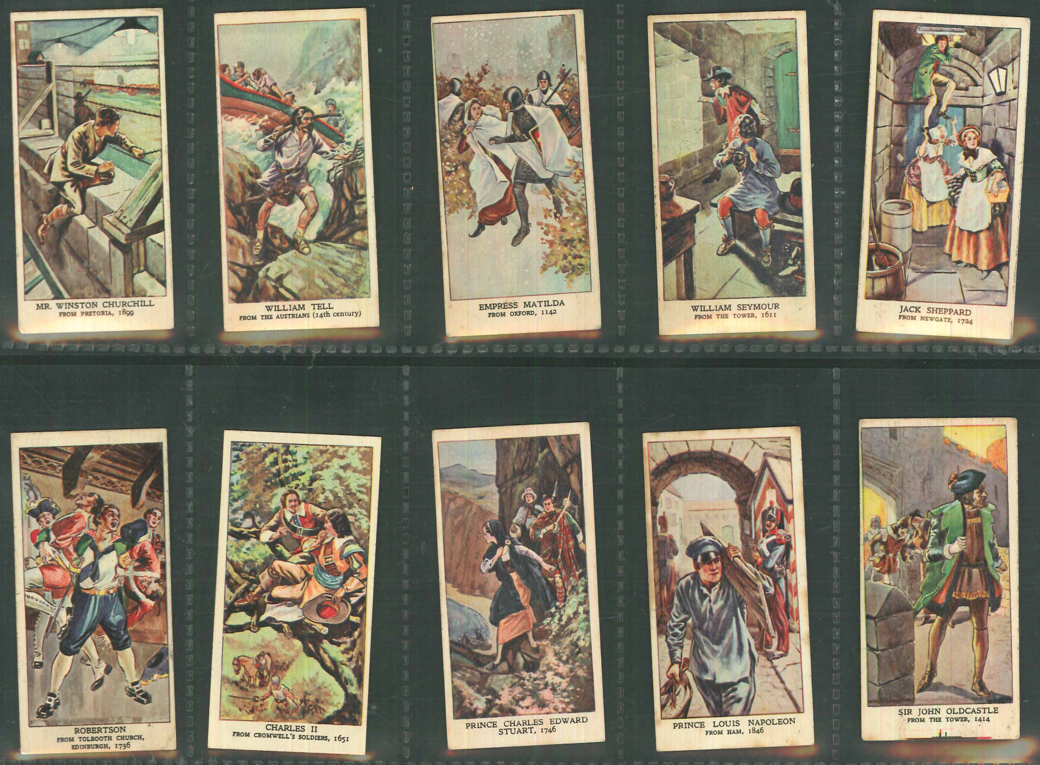 Mars -Famous Escapes from Prisions Dungeons Etc. set of 50