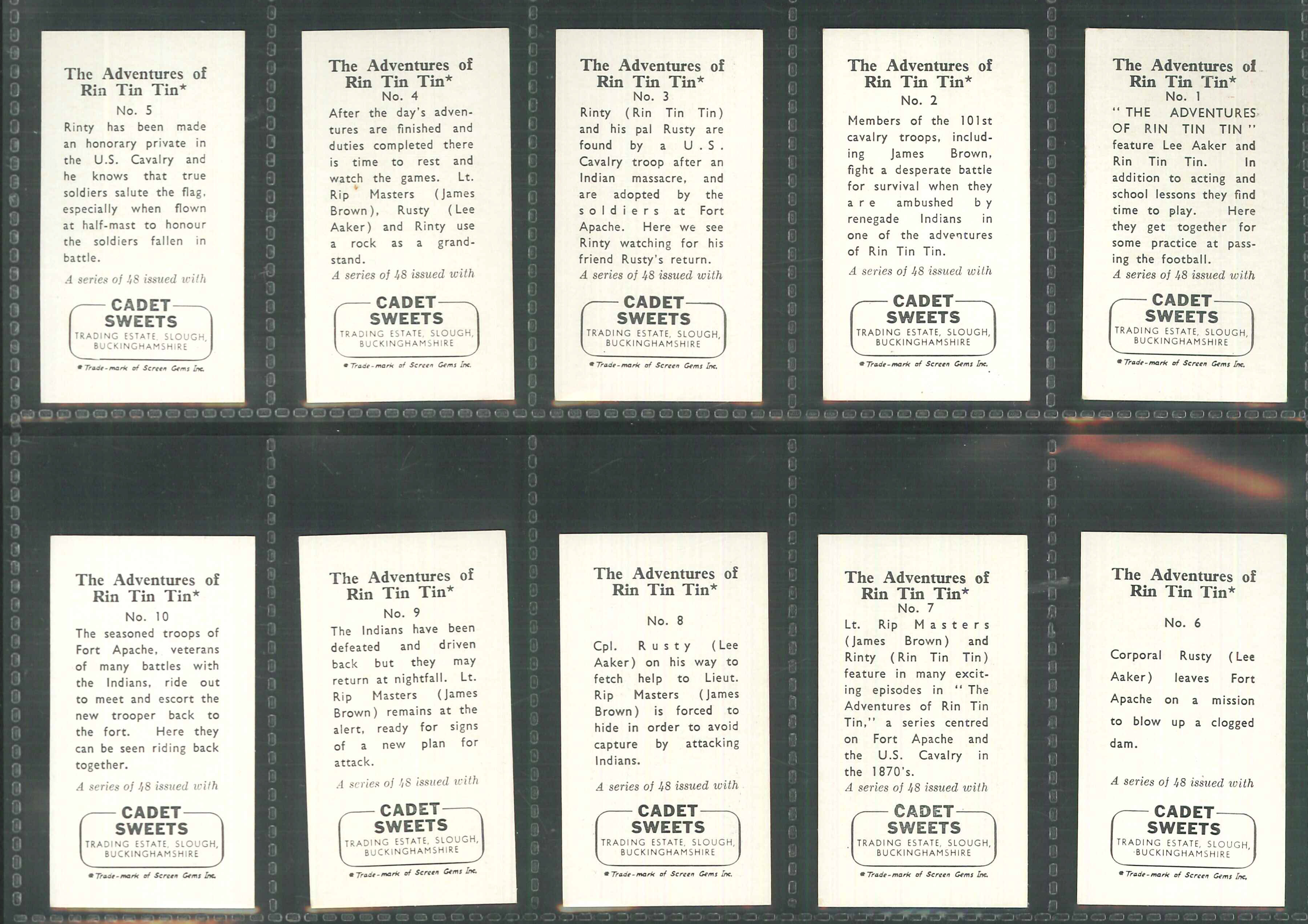 Cadet - The Adventures of Rin Tin Tin set of 50