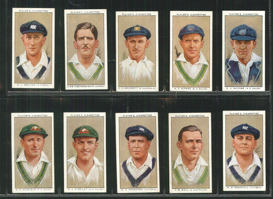 Players Set of 50 Cricketers 1934 - Click Image to Close