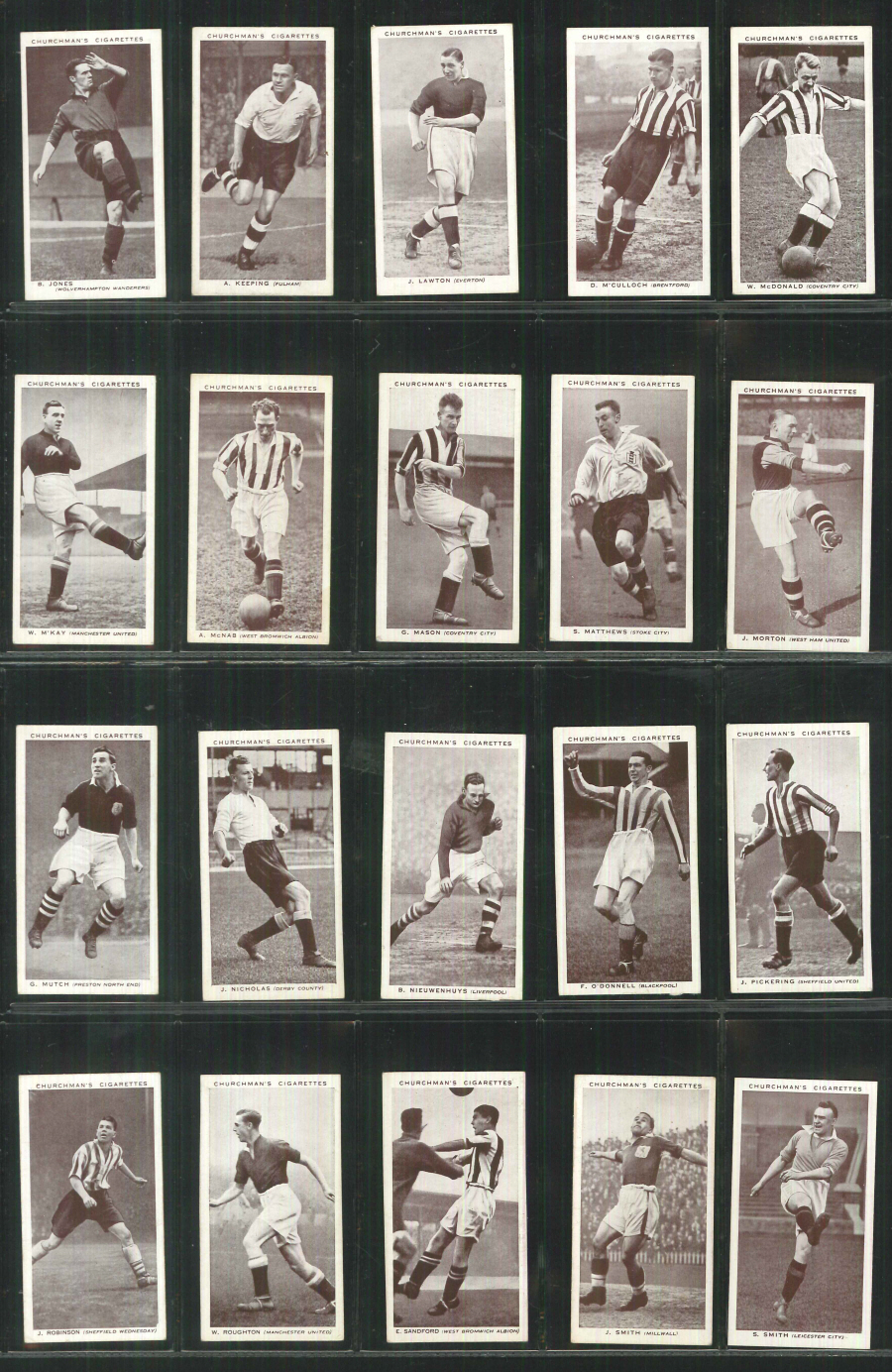 Churchman Set of 50 Association Footballers A series