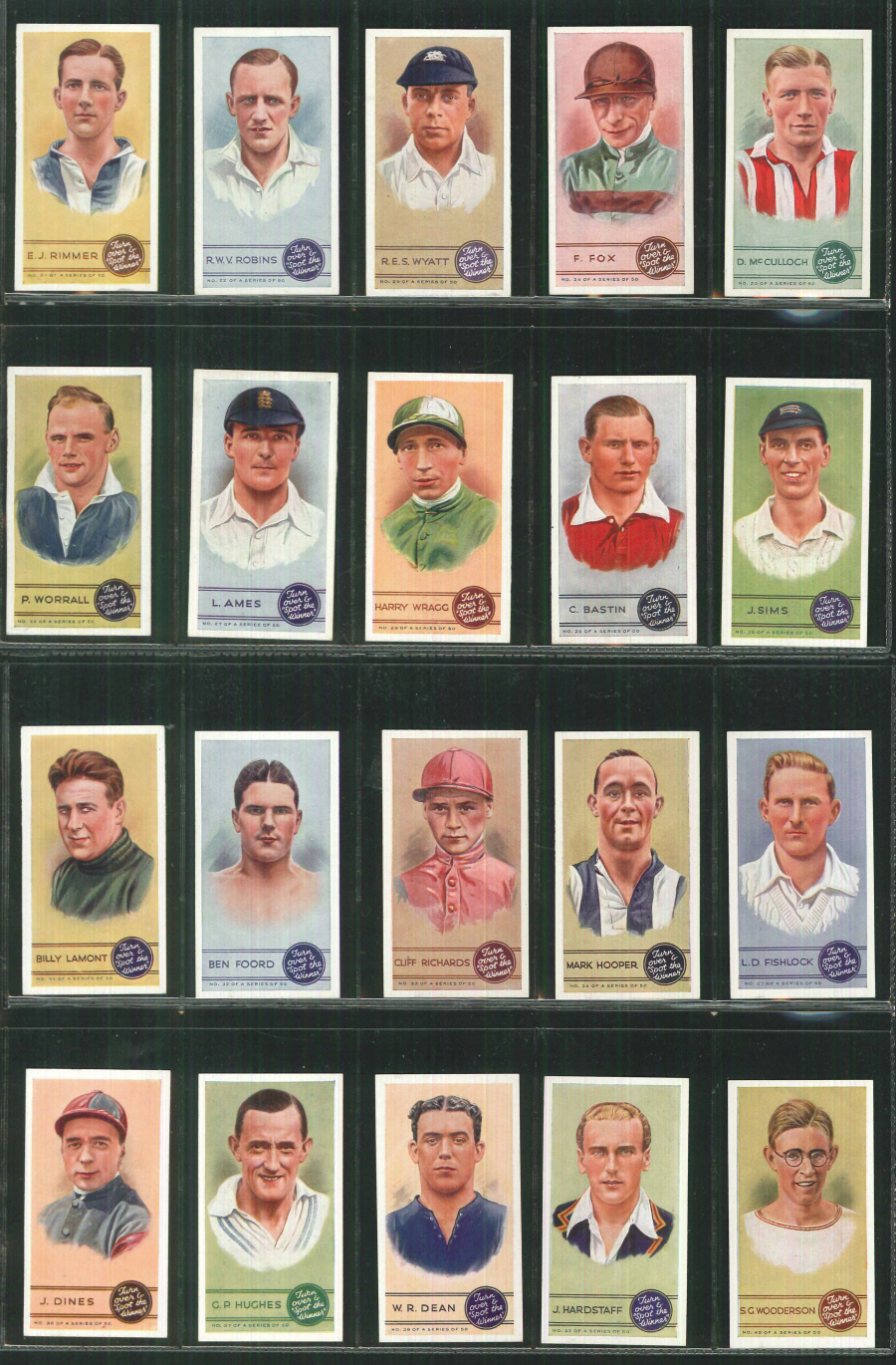 Phillips Set of 50 Sportsman Spot the Winner