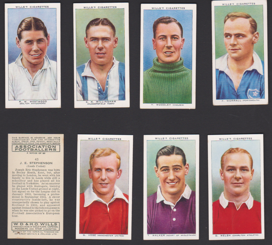 Wills Set of 50 Association Footballers no frame