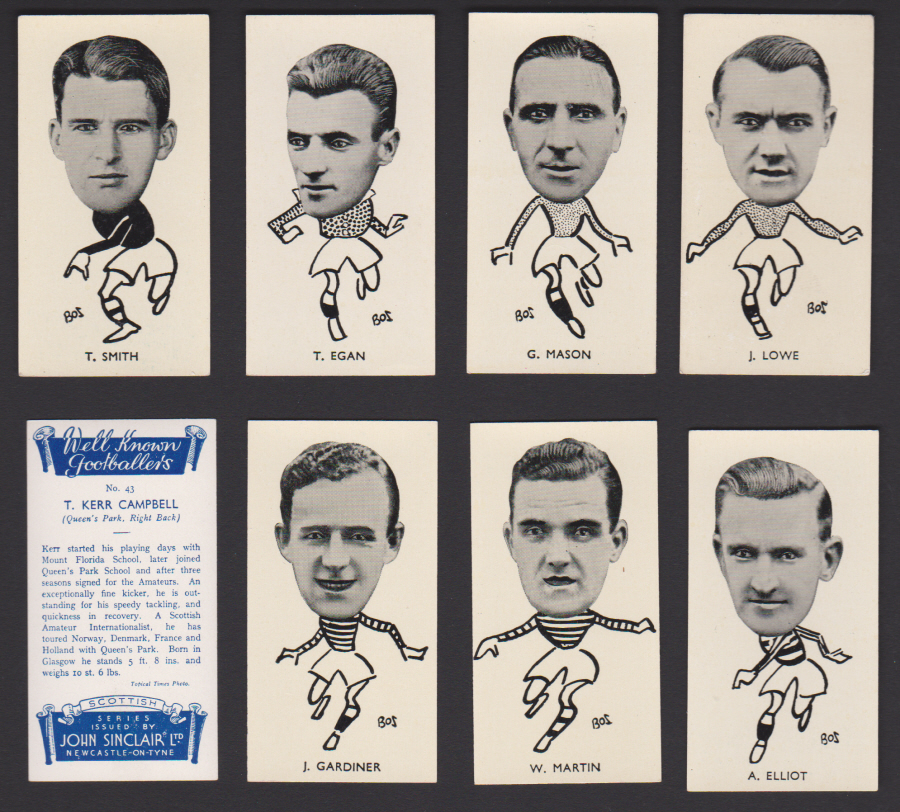 Sinclair Set of 50 Well Known Footballers Scottish - Click Image to Close