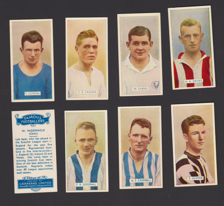 Carreras Set of 48 Famous Footballers - Click Image to Close