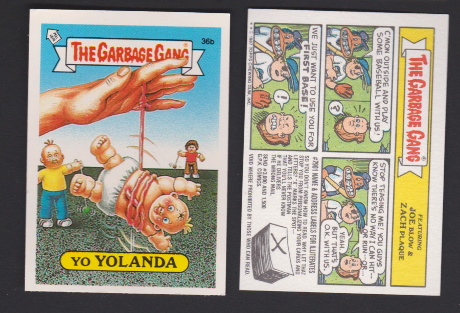 Topps U K Issue Garbage Gang 1991 Series 36a Courtney