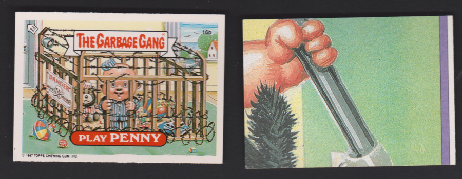 Topps U K Issue Garbage Gang 1991 Series 16b Penny