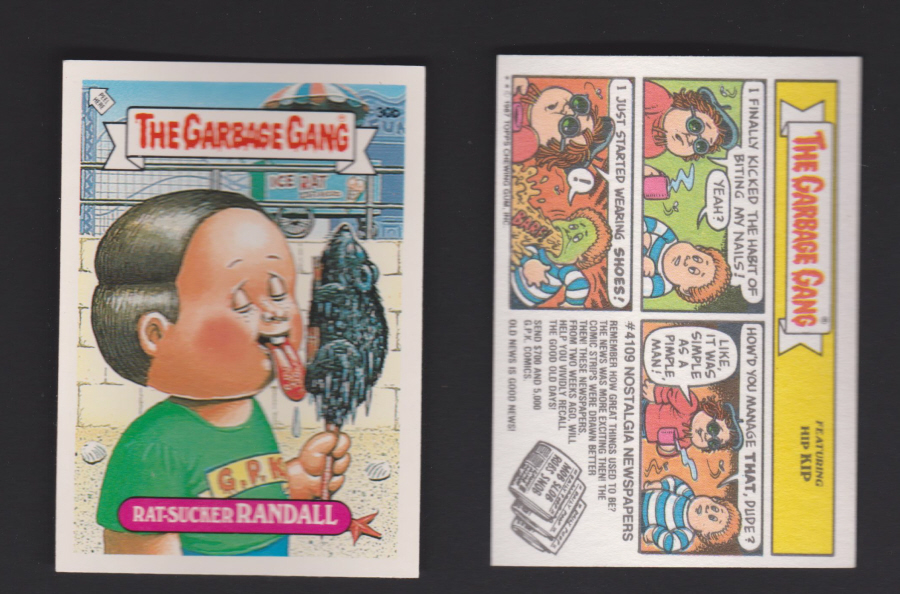 Topps U K Issue Garbage Gang 1991 Series 30b Randall Red Back