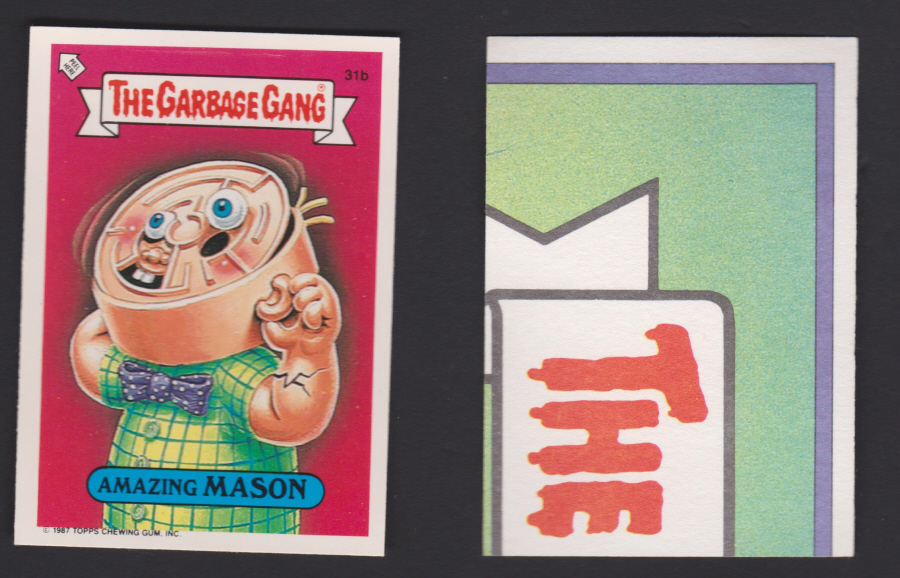 Topps U K Issue Garbage Gang 1991 Series 31b Mason