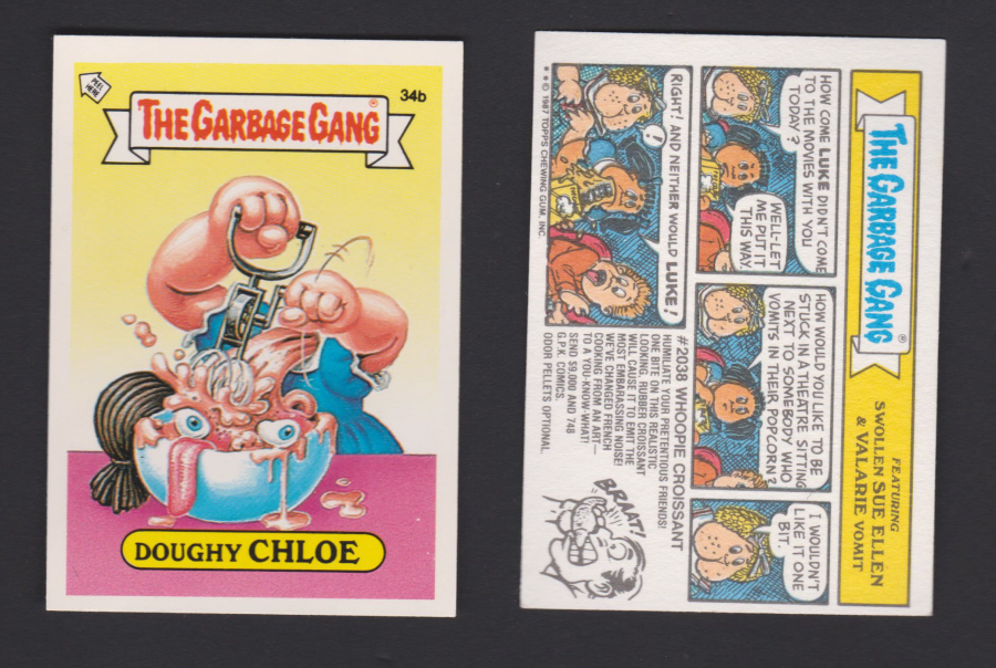 Topps U K Issue Garbage Gang 1991 Series 34b Chloe - Click Image to Close