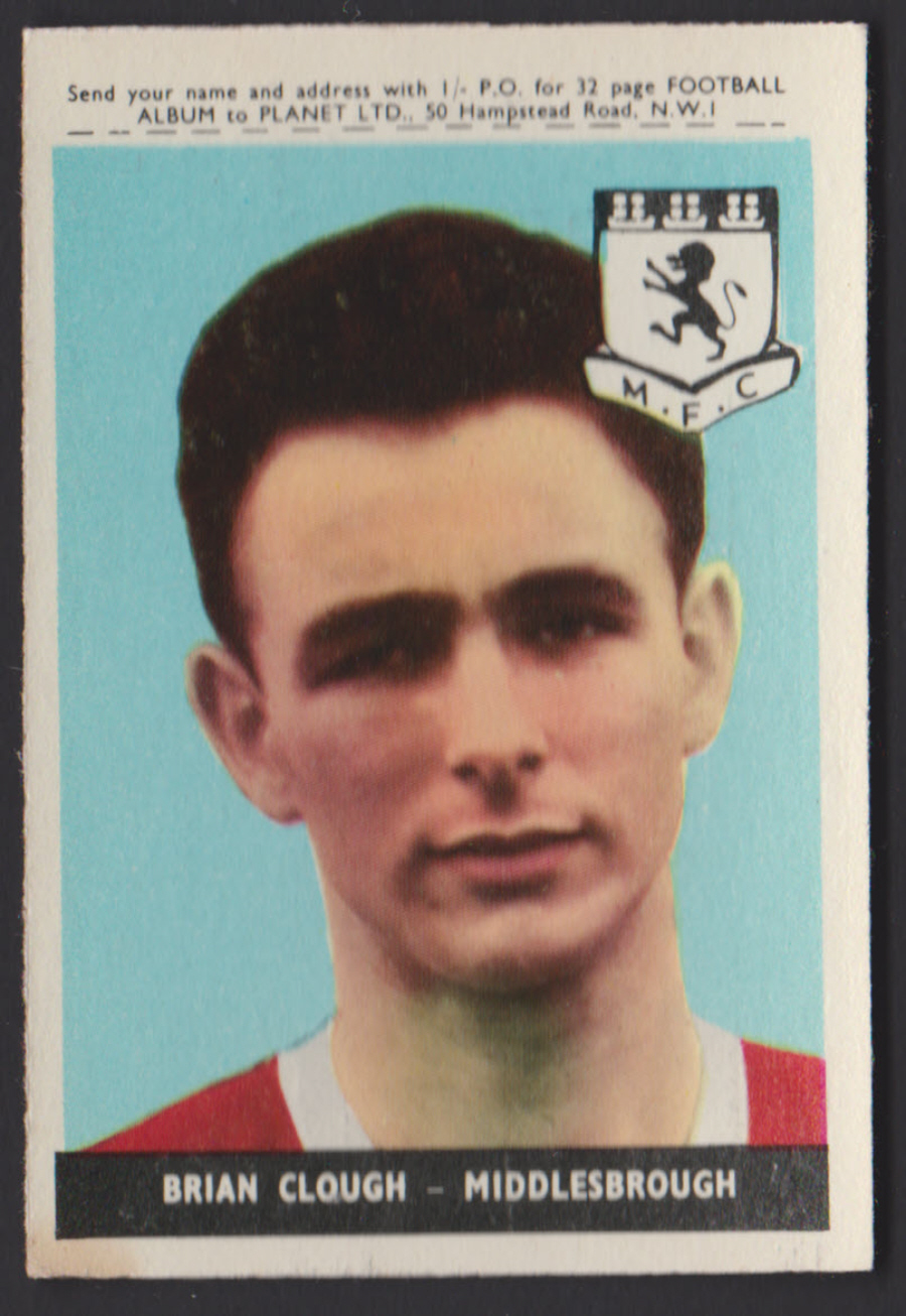 A & B C Footballers Planet No 5 Brian Clough Middlesborough