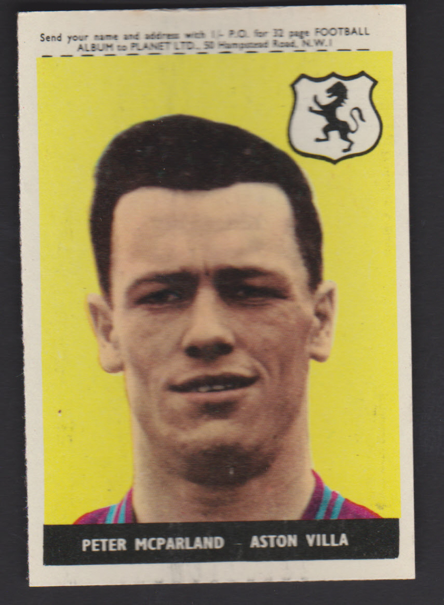 A & B C Footballers Planet No 18 Peter McParland Aston Villa