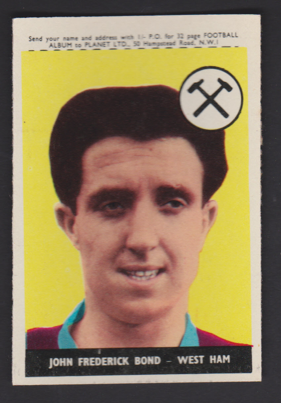 A & B C Footballers Planet No 12 John Bond West Ham United