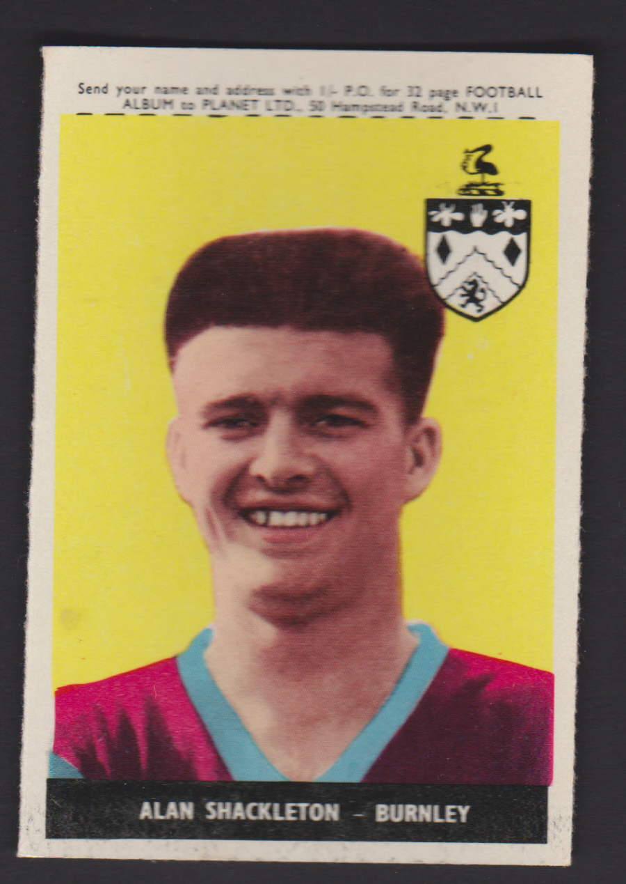 A & B C Footballers Planet No 21 Alan Shackleton Burnley