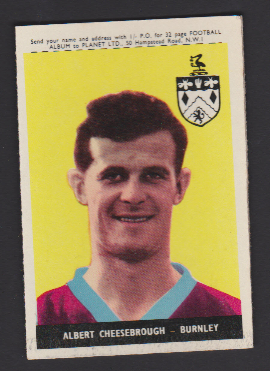 A & B C Footballers Planet No 22 Alan Cheesebrough Burnley