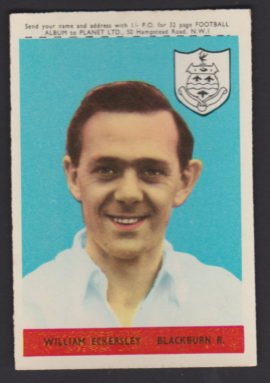 A & B C Footballers Planet No 27 William Eckersley Blackburn Rovers - Click Image to Close