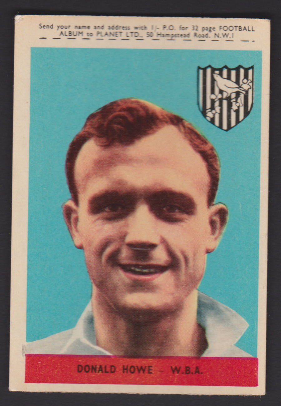 A & B C Footballers Planet No 28 Donald Howe West Bromwich Albion