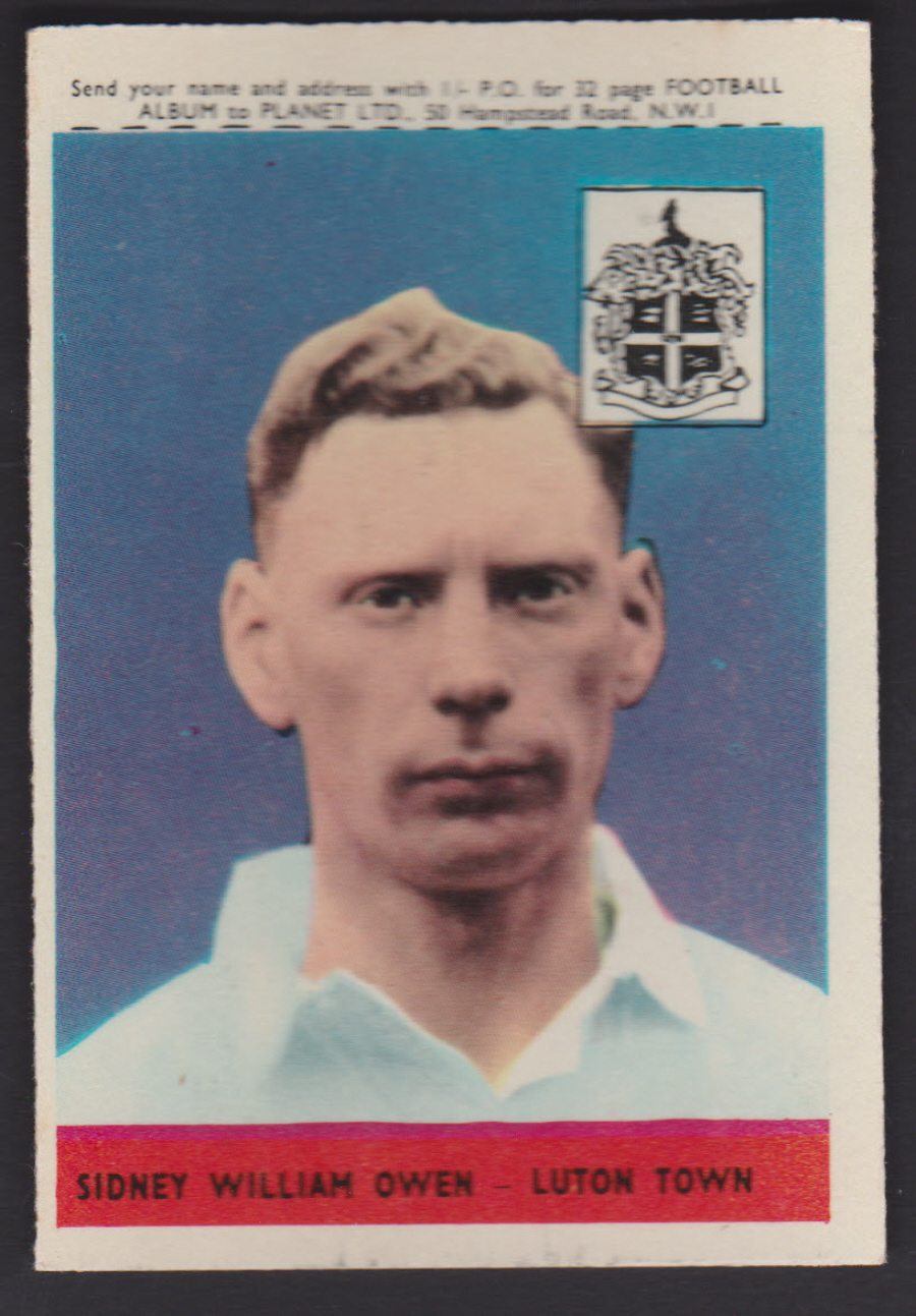 A & B C Footballers Planet No 36 Sidney Owen Luton Town - Click Image to Close