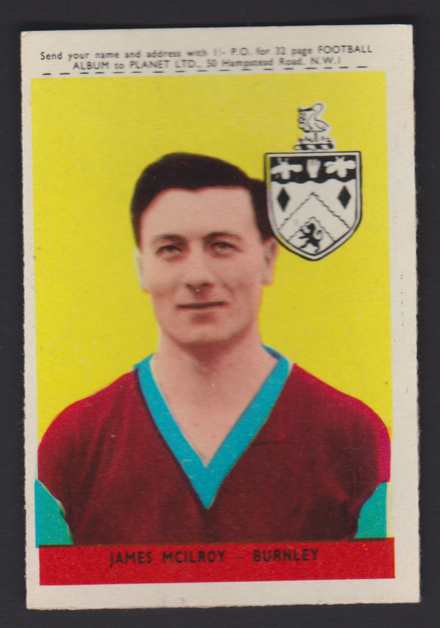 A & B C Footballers Planet No 37 James Mcilroy Burnley