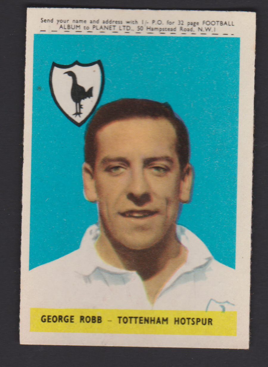 A & B C Footballers Planet No 42 George Robb Tottenham Hotspur - Click Image to Close