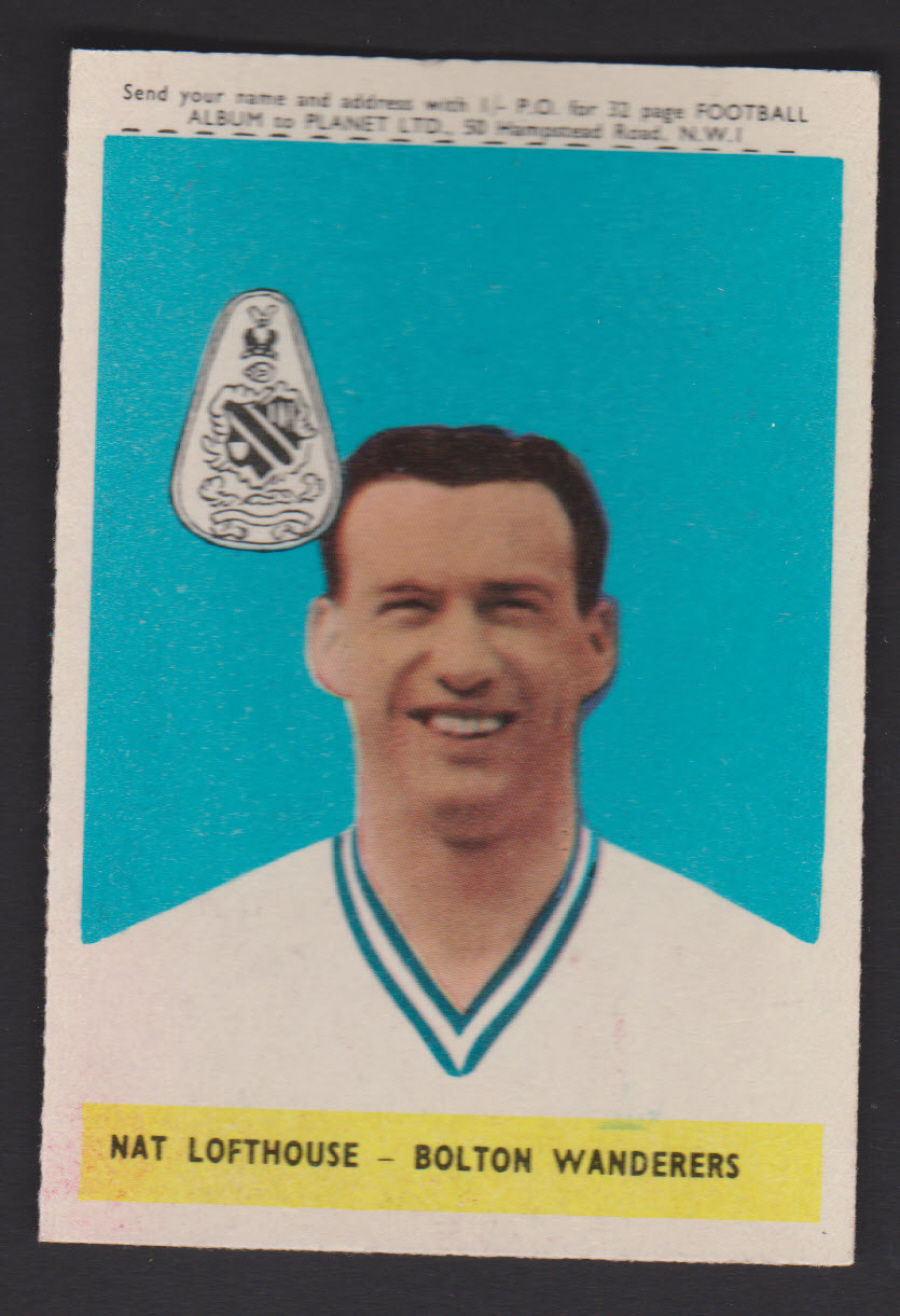 A & B C Footballers Planet No 46 Nat Lofthouse Bolton Wanderers