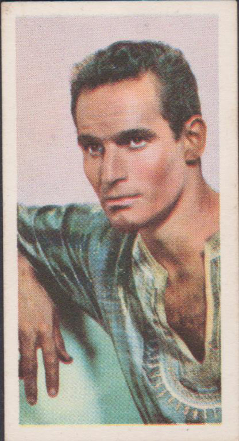 Barratt Famous Film Stars No 19 Charlton Heston - Click Image to Close