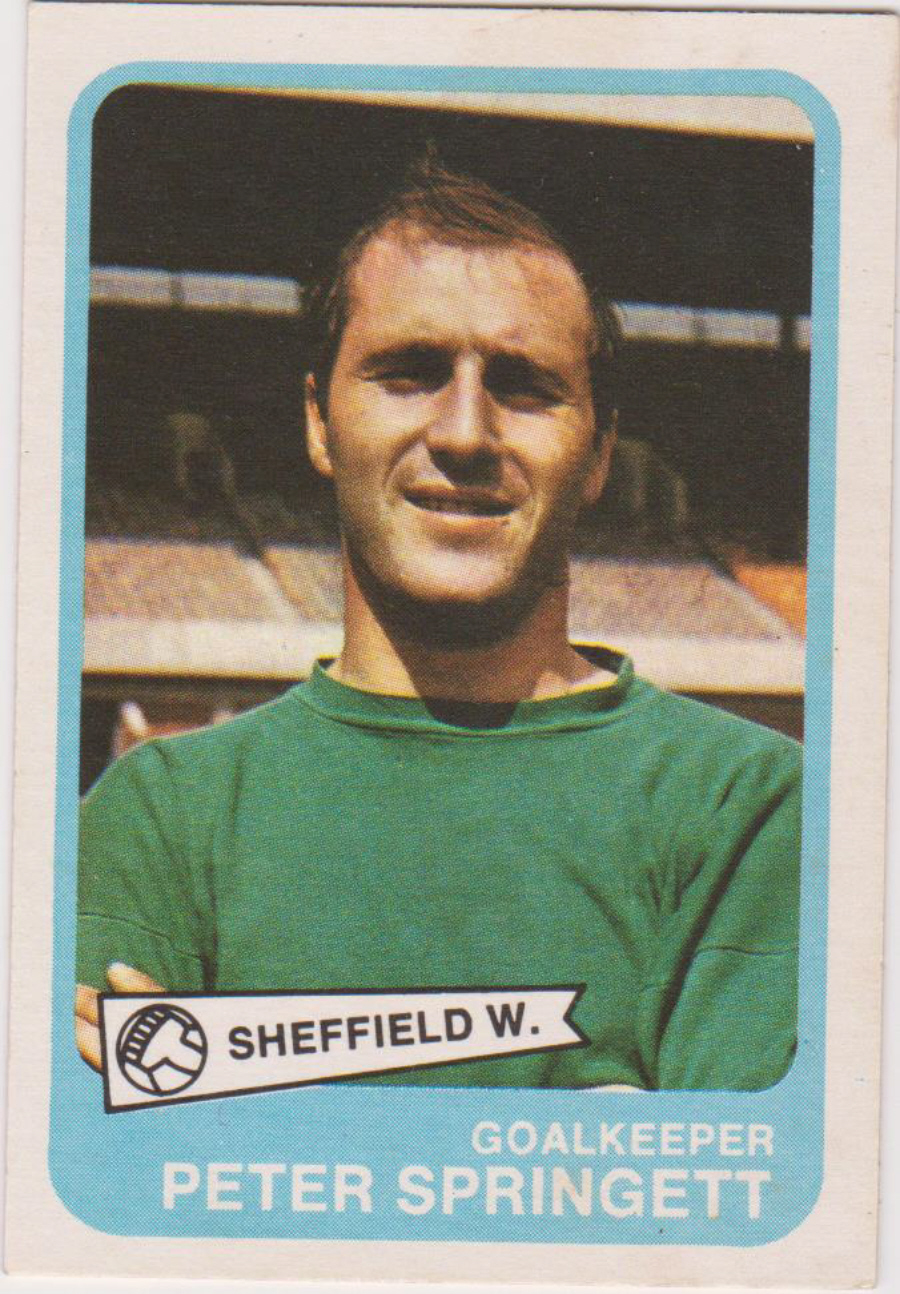 A & B C Footballers ( Yellow Back ) No 80 Peter Springett Sheffield Wednesday - Click Image to Close
