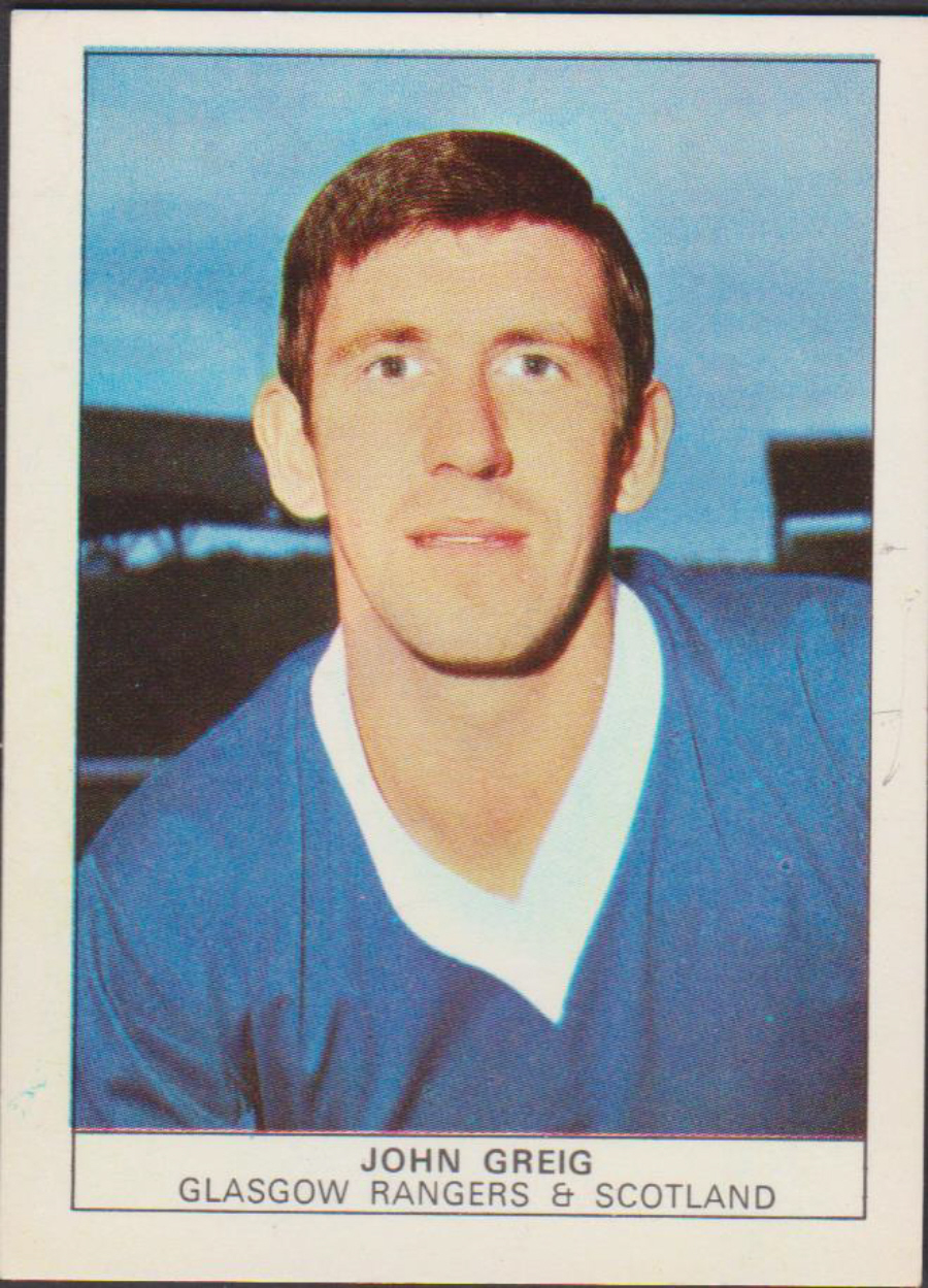 Nabisco Footballers 1970 L from set of 24 No 12 John Greig