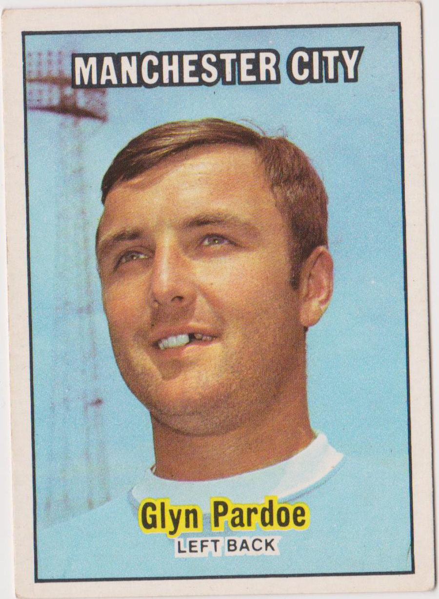 A & B C Footballers 1970 1st Series ( 1 - 85 ) Orange Back No 7 Glyn Pardoe Manchester City