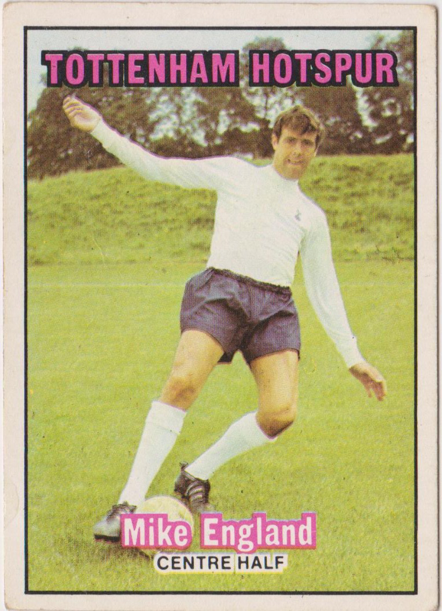 A & B C Footballers 1970 1st Series ( 1 - 85 ) Orange Back No 42 Mike England Tottenham Hotspur