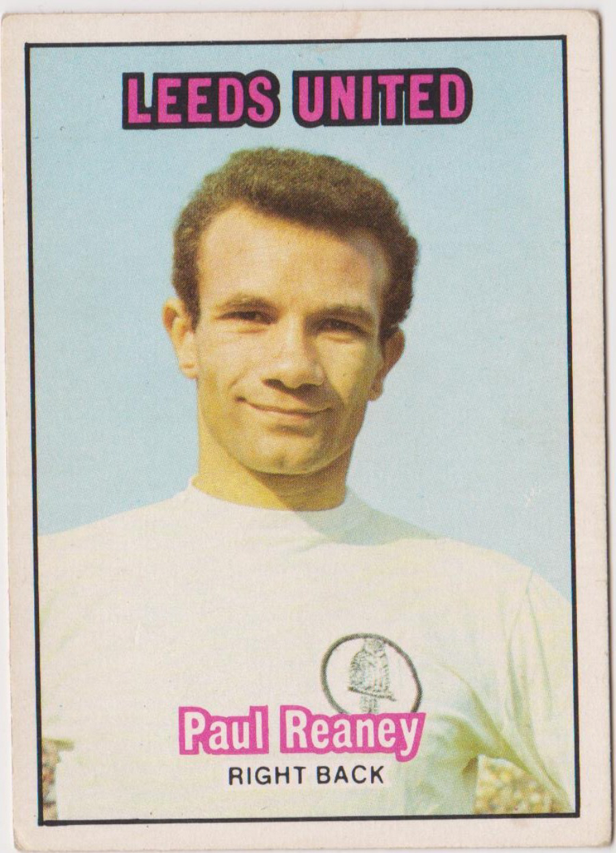A & B C Footballers 1970 1st Series ( 1 - 85 ) Orange Back No 46 Paul Reaney Leeds United